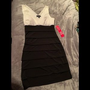 NWT Enfocus Studio White and black dress
